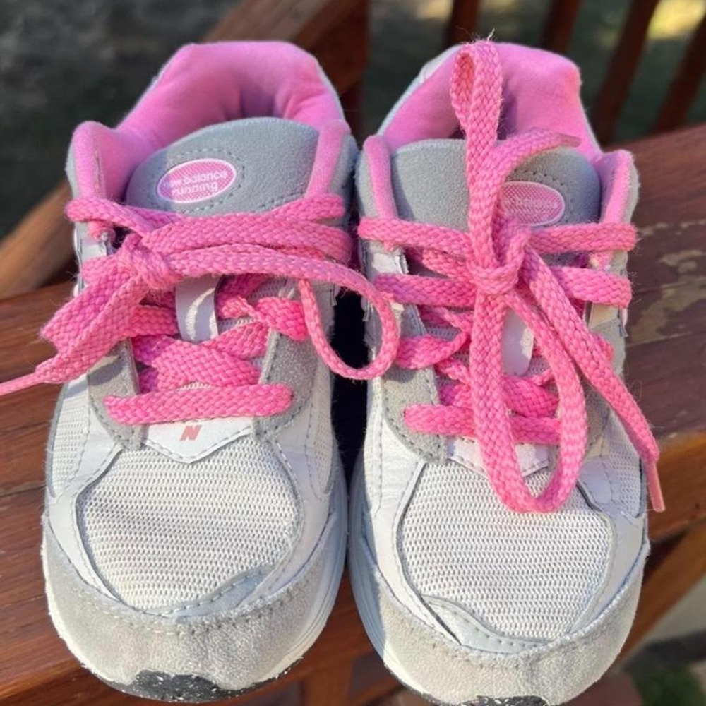 New Balance 2002R Youth 11.5 Girls Gray Pink Running Jog Sneakers